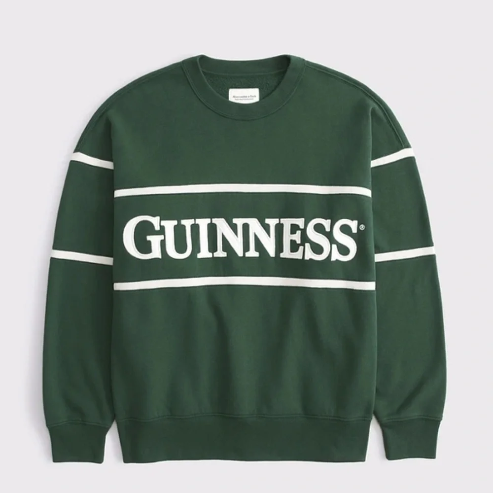 Abercrombie & Fitch Dark Green Guinness Crewneck Sweater - Picture 1 of 1